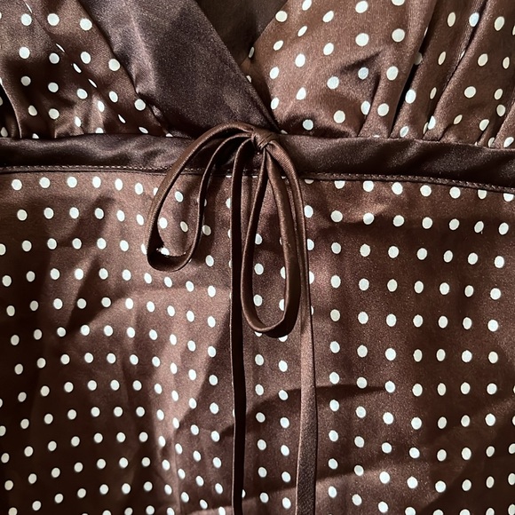 Be Mine Brown Polka Dot Tank M - Picture 3 of 10